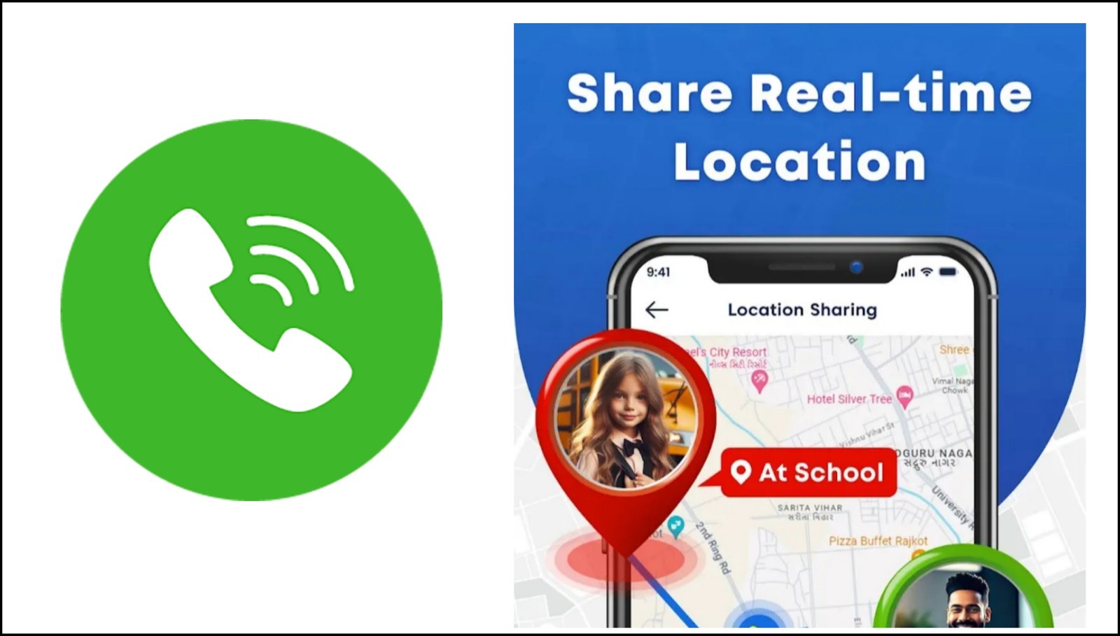 Real Time GPS Tracker - friends & family members Safe zone